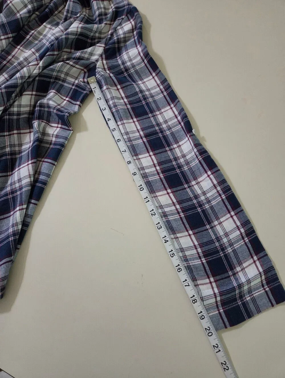 Billabong Navy Plaid Liv It Up Cardigan Flyaway Fringe Front Top - Picture 9 of 16